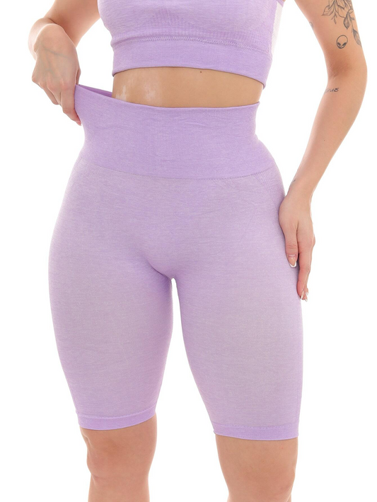 CONJUNTO TOP E BERMUDA FITNESS EMPINA E LEVANTA BUMBUM - LILÁS