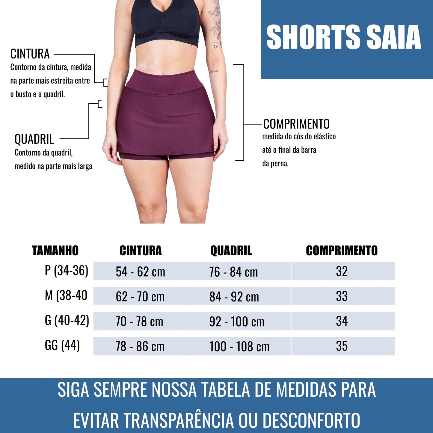 SHORT SAIA FEMININA FITNESS