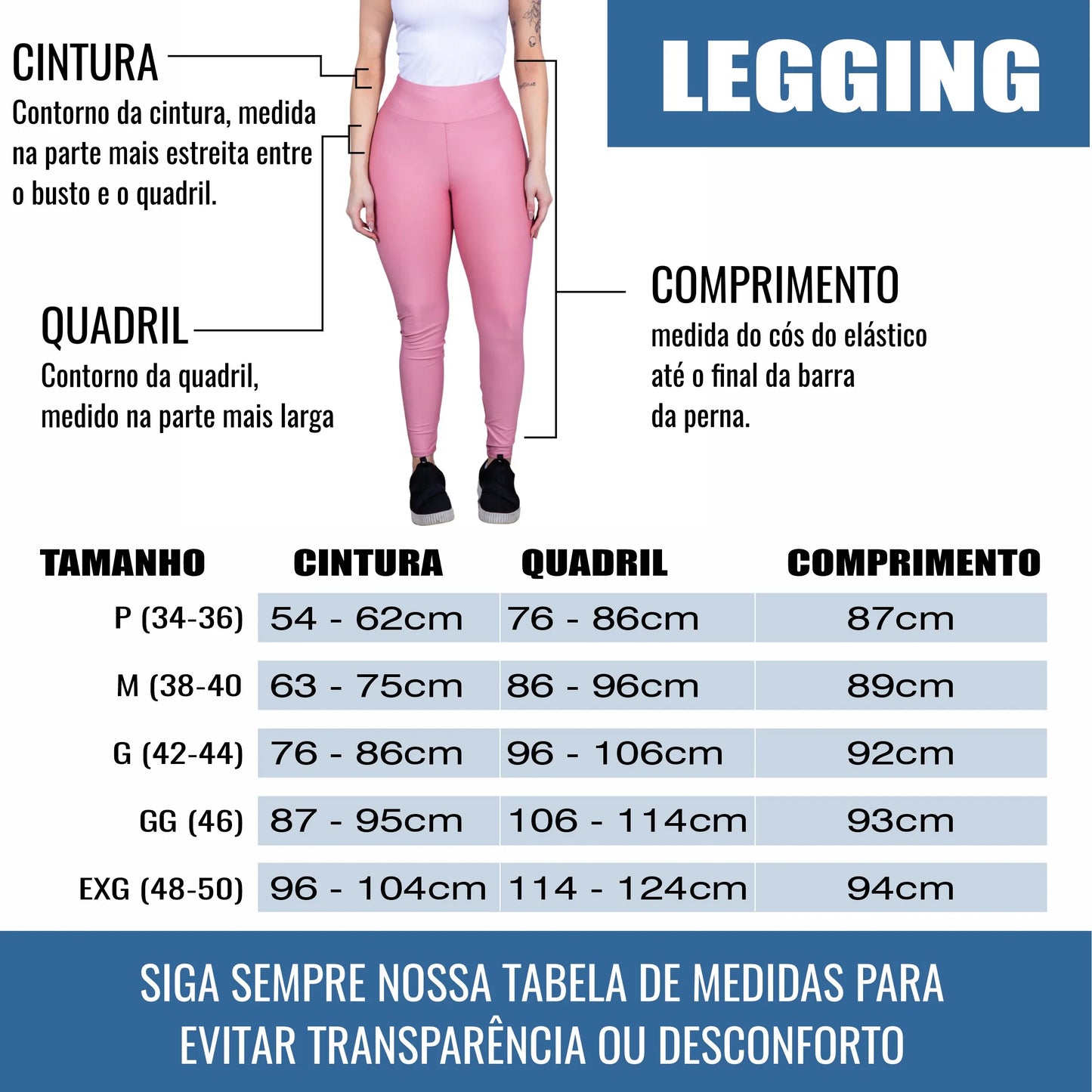 CALÇA LEGGING SUPLEX CINTURA ALTA FITNESS - [SUPER RESISTENTE]